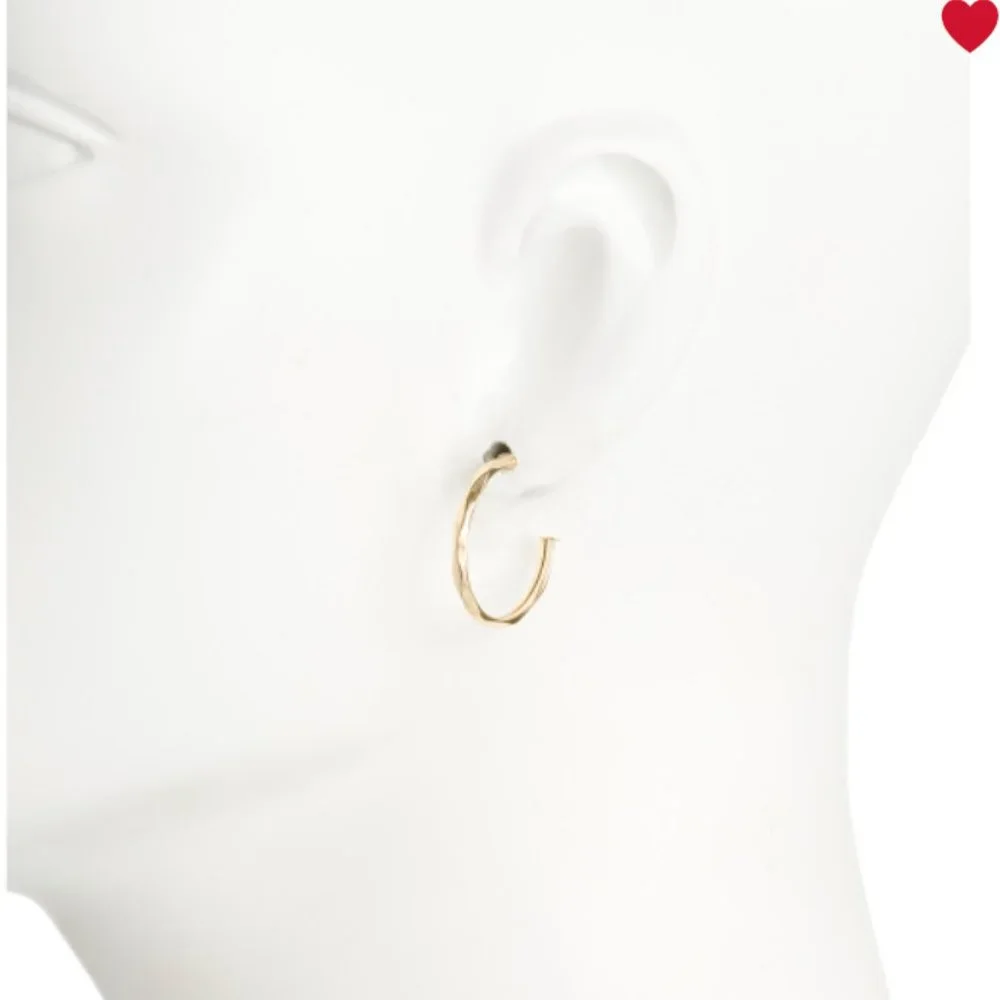 New MIA FIORE 14KKT Gold 20mm Hoop Earrings Made In Italy  NEW - Picture 4 of 11